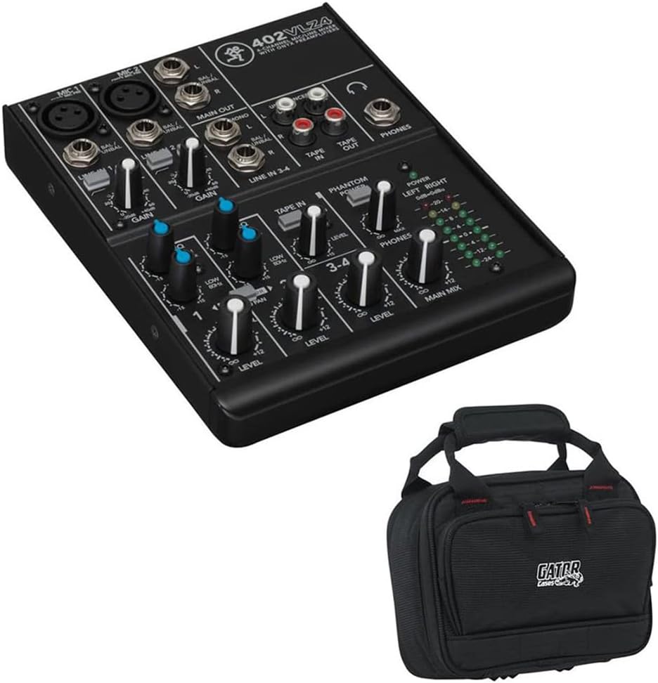 Mackie 402VLZ4 4-Channel Compact Mixer Bundle Bag