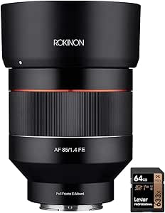 Rokinon E10ROIO85AFE 85mm f1.4 Sony E Lens Bundle