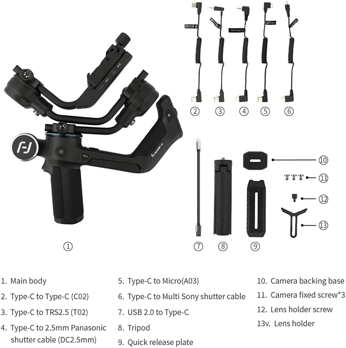 FeiyuTech Feiyu F2C-C SCORP-C Camera Gimbal Stabilizer