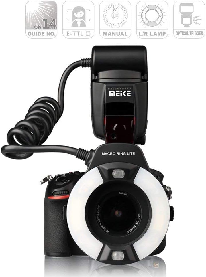 Meike MKR-14EXTN iTTL Macro LED Ring Flash