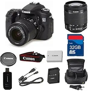 Canon 70D DSLR 18-55mm Lens Bundle