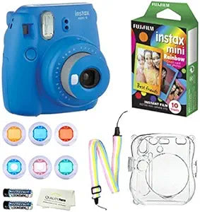 Fujifilm 880211 Instax Mini 9 Ice Blue Camera Bundle
