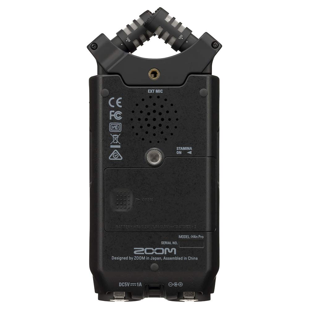 Zoom H4N PRO BLACK 4-Track Recorder Bundle (2022)
