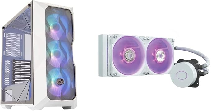 Cooler Master MasterLiquid ML240L RGB V2 White Edition AIO Cooler + TD500 Case