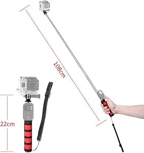 Neewer 10084766 42.5" Telescopic WiFi Selfie Stick (Red)