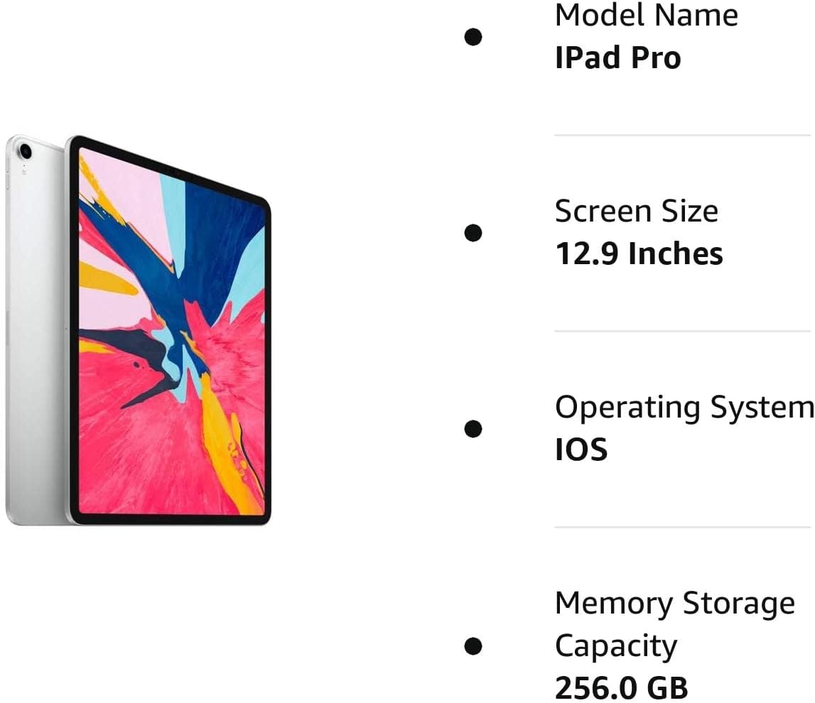 Apple MTFN2LL/A-cr 2018 iPad Pro 12.9" 256GB Renewed