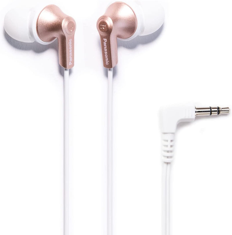 Panasonic RP-HJE120-N ErgoFit Wired Earbuds - Rose Gold — main product image