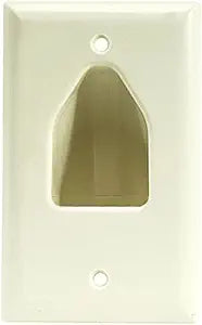 Monoprice 103996 Recessed Low Voltage Cable Plate