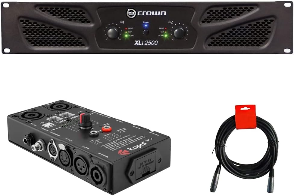 Crown XLi 2500 Stereo Amplifier Bundle Cables