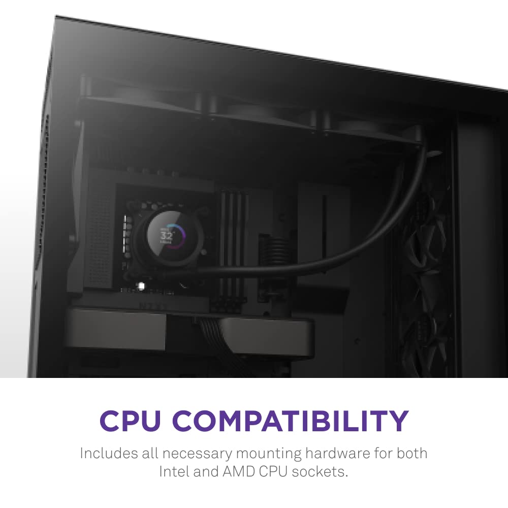NZXT RL-KN360-B1 360mm AIO CPU Liquid Cooler - Black