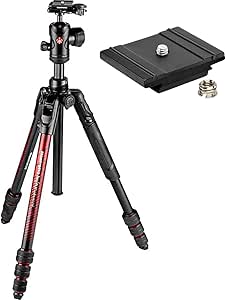Manfrotto Befree Advanced Aluminum Travel Tripod Red + Plate — main product image
