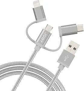 Joby JB01818-BWW 3-in-1 Charging/Sync Cable (Lightning/USB-C/MicroUSB) — main product image