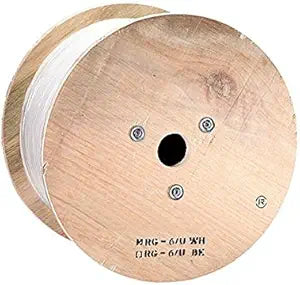 Monoprice 107482 - 1000ft RG6 Quad Shield Cable - White
