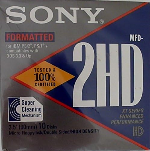 Sony 10MFD-2HD 3.5" Floppy Disks (10-Pack)