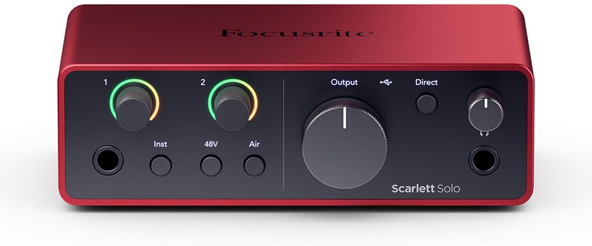 Focusrite AMS-SCARLETT-SOLO-4GBUNDLE USB Audio Interface Bundle