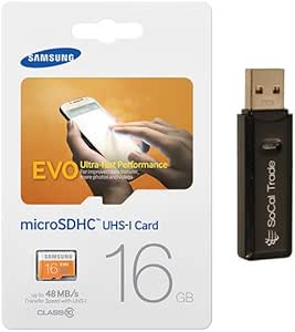 Samsung LYSB00DP6OTTY-CMPTRACCS 16GB MicroSD Card with Reader