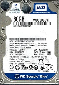 Western Digital WD800BEVT-00A23T0 80GB 2.5" HDD