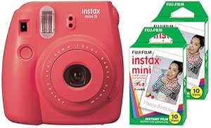 Fujifilm Instax Mini 8 Raspberry Instant Camera Film