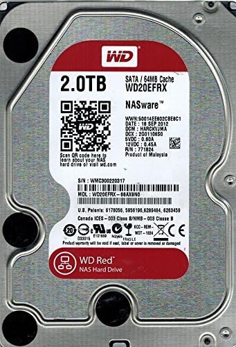 Western Digital WD20EFRX 2TB SATA NAS Hard Drive