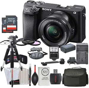Sony Alpha a6400 Mirrorless Camera 16-50mm Lens Bundle