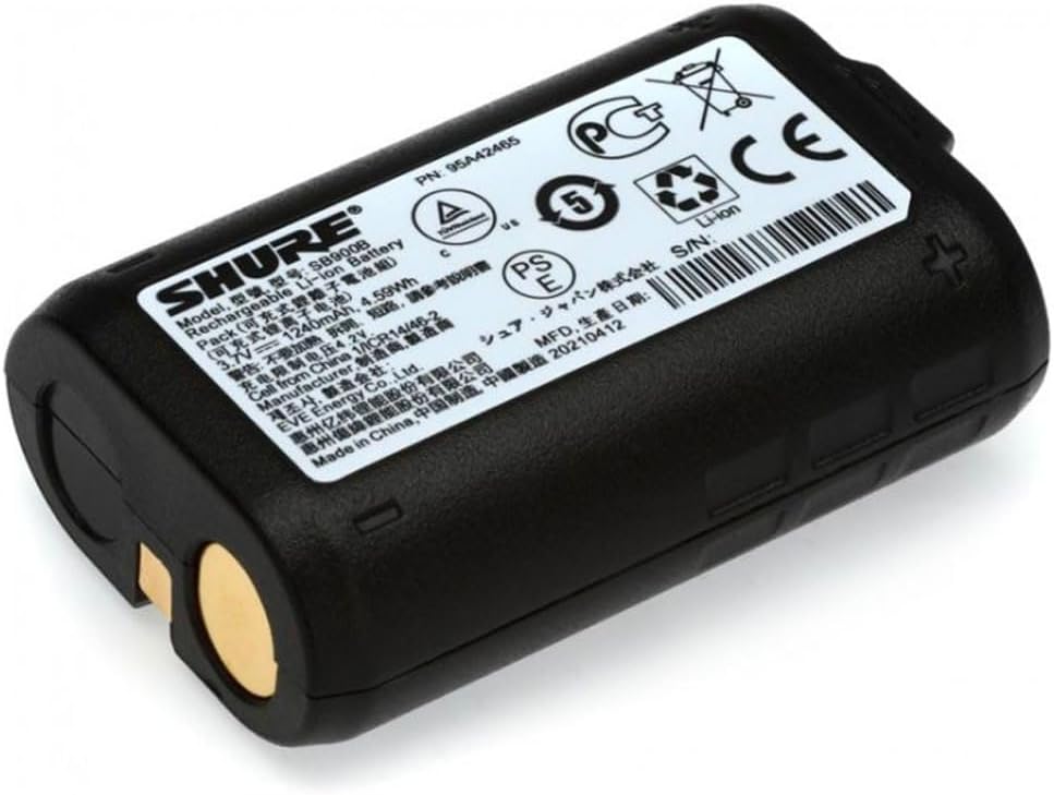 Shure SB900B Rechargeable Battery for Wireless Microphones