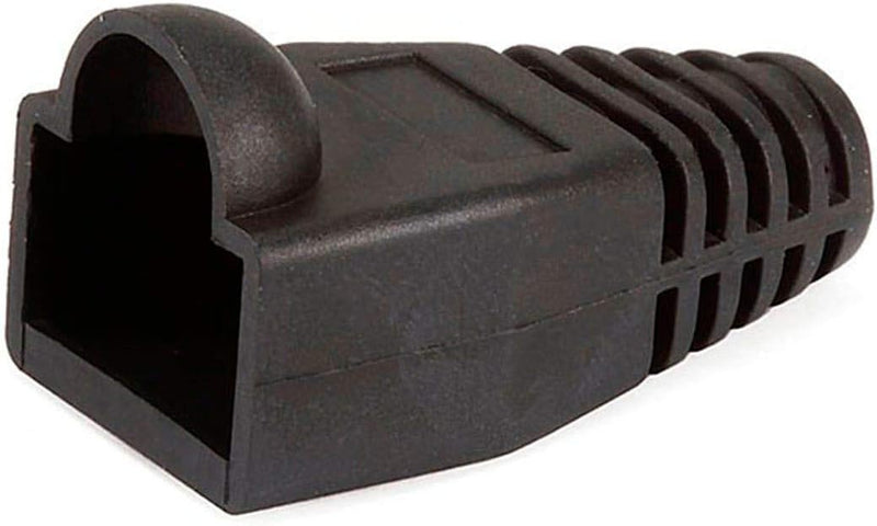 Monoprice 107249 RJ45 Color Coded Strain Relief Boots - Black (50pcs) — main product image