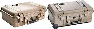 Pelican 1500 & 1510 Camera Case with Foam - Desert Tan