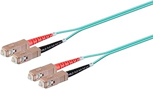 Monoprice 139433 OM4 Fiber Optic Cable SC/UPC 20M — main product image