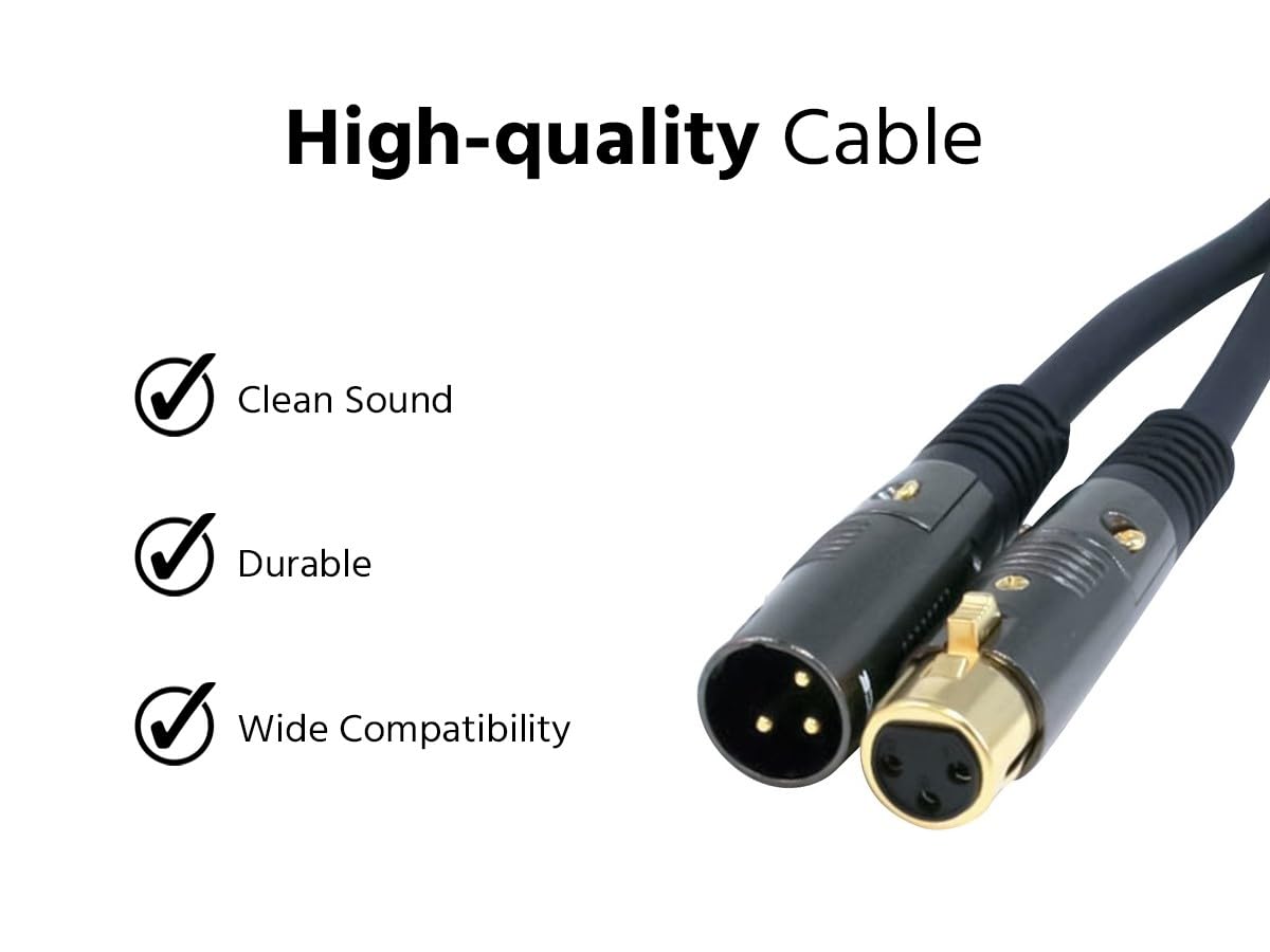 Monoprice 104751 XLR Male to Female Cable 6ft 16AWG