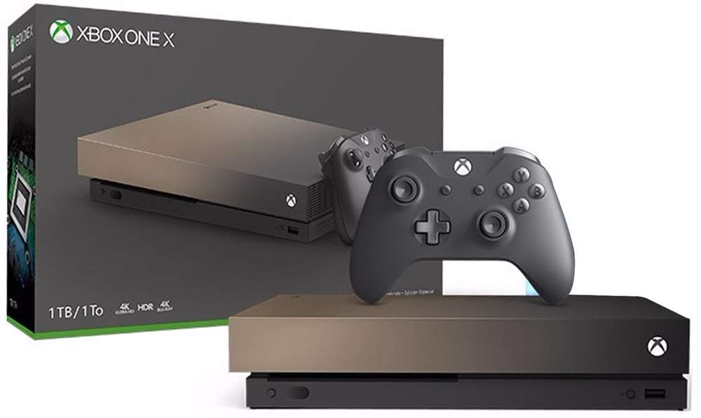 Microsoft Xbox One X Gold Rush Limited Edition 1TB (Renewed)
