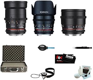 Rokinon CINE DS Portrait Lens Bundle 35mm 50mm 85mm