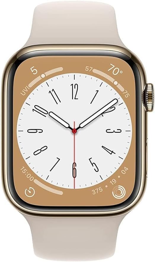 Apple MNV93LL/A Watch Series 8 Gold Cellular Renewed