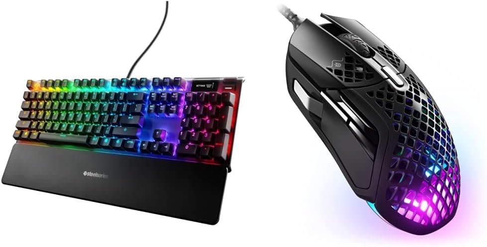 SteelSeries Apex Pro Aerox 5 Gaming Keyboard and Mouse