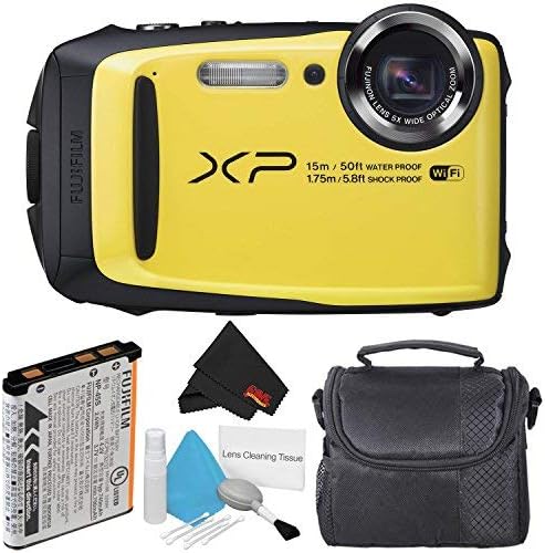 Fujifilm 16500466 FinePix XP90 Yellow Waterproof Camera Bundle