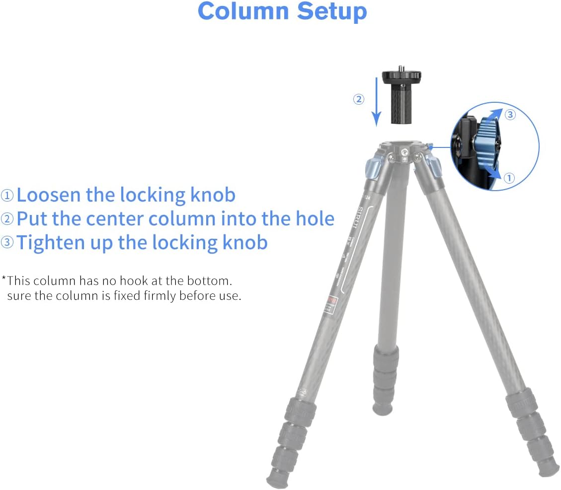 Sirui ST-Z Carbon Short Center Column Tripod