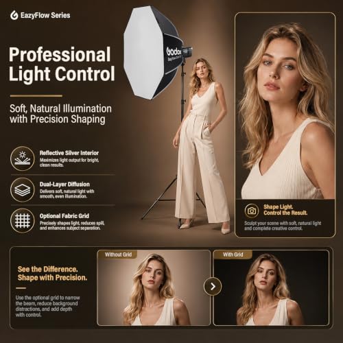GODOX EazyFlow 60cm Octagonal Bowens-Mount Softbox — main product image