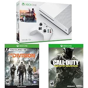 Microsoft Xbox One S 500GB Battlefield 1 Bundle + Games