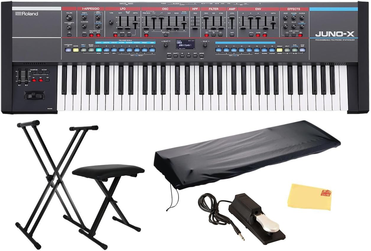 Roland JUNO-X-COMBO-PRO-1 61-Key Synthesizer Bundle