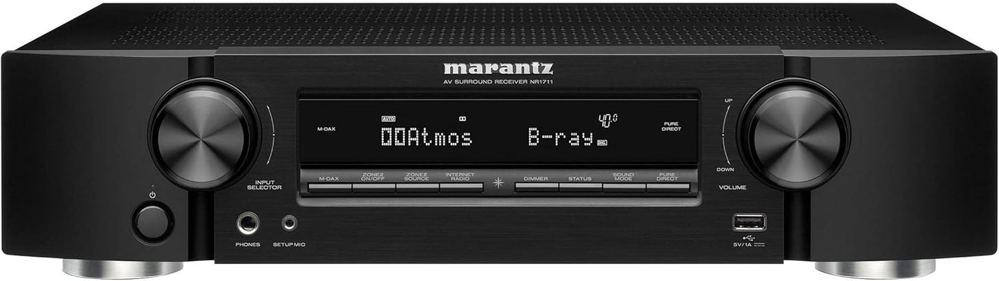 Marantz NR1711 Slim 7.2 Channel 8K AV Receiver - Renewed