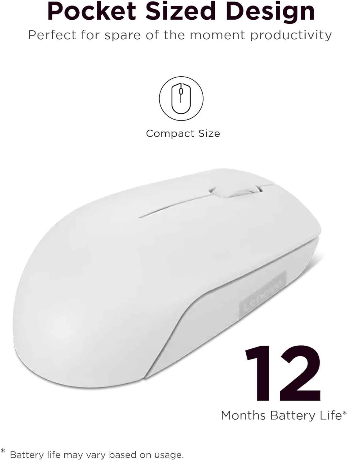 Lenovo GY51L15677 300 Wireless Compact Mouse