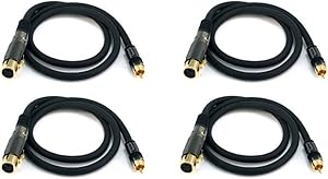 Monoprice CNE600659 XLR Female to RCA Male Cable 3ft 4-Pack