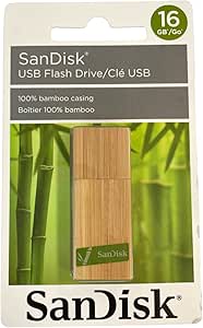 SanDisk SDBAMBOO-0016G-B35S 16GB Cruzer Bamboo USB Drive