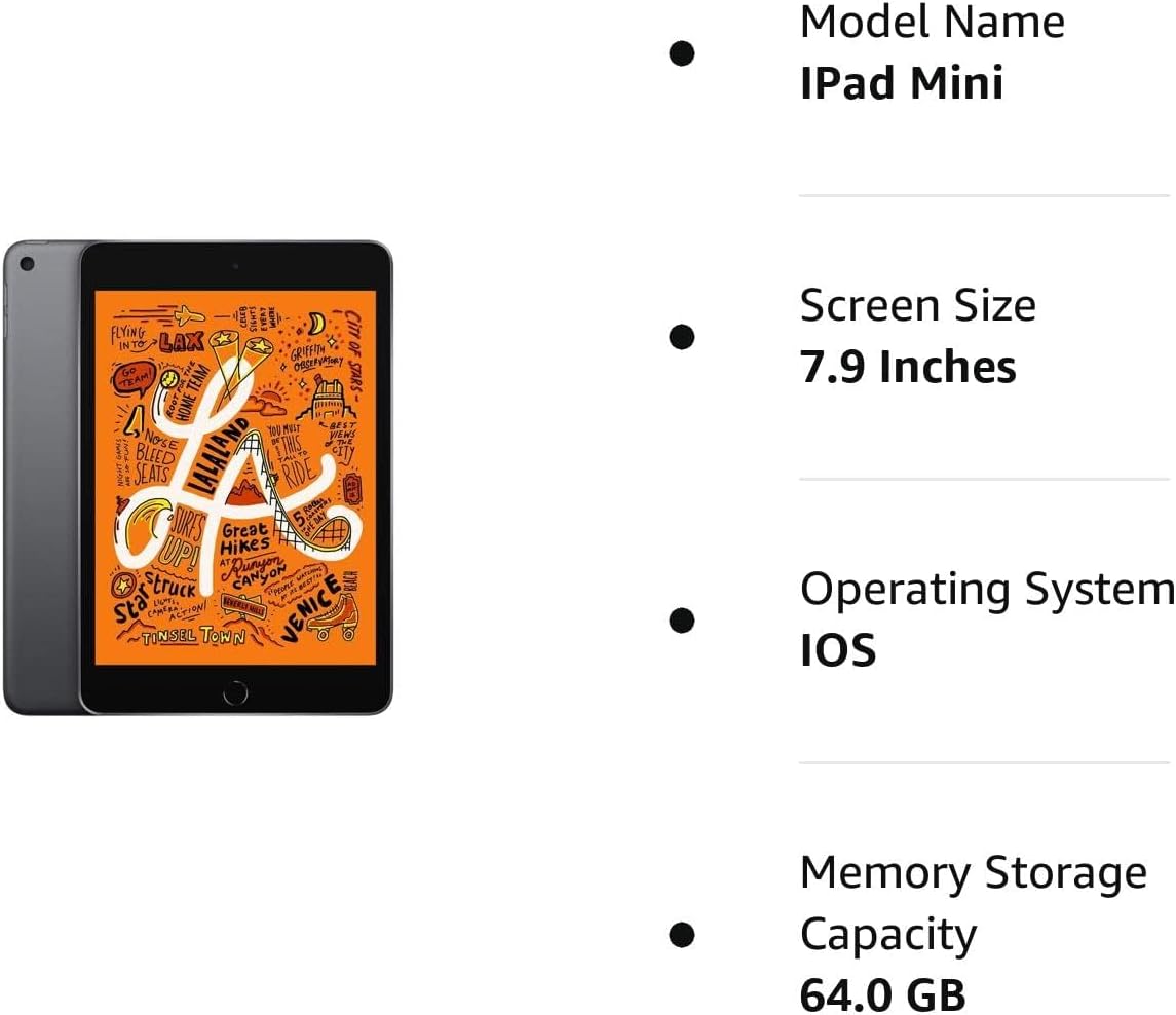 Apple FUQW2LL/A iPad Mini 5th Gen 64GB Space Gray Renewed