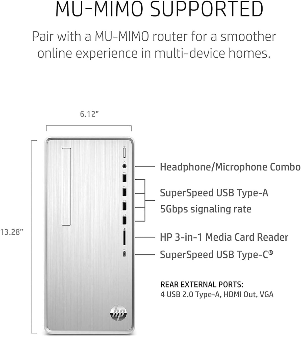 HP TP01-2040 Pavilion Desktop Ryzen 5 5600G 12GB RAM 512GB SSD