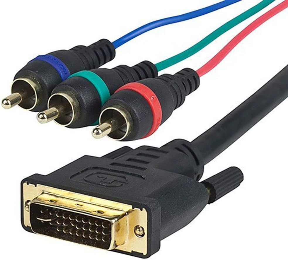 Monoprice 102705 25ft DVI-I to 3 RCA Component Video Cable