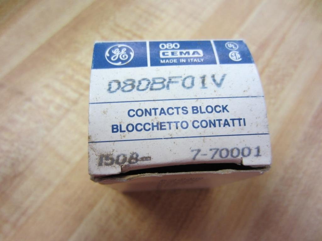 GE 080BF01V 1NC Contact Block 10A-Ui660V