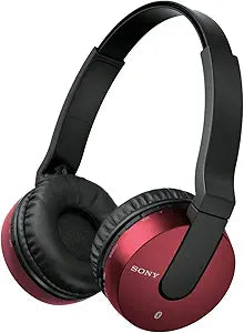 Sony MDR-ZX550BN Red Noise Cancelling Bluetooth Headphones — main product image