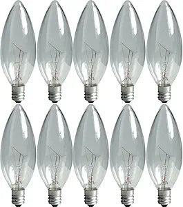 GE 75257 Crystal Clear 15 Watt Decorative Light Bulbs