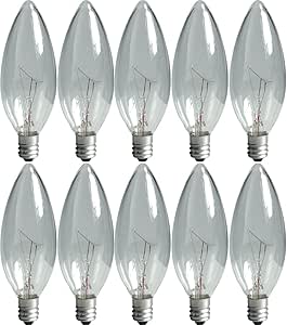GE 75257 Crystal Clear 15-Watt Candelabra Bulbs (10-Pack)