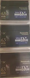 Panasonic MDV60DU3-189 MiniDV Video Tape Cassettes 3-Pack